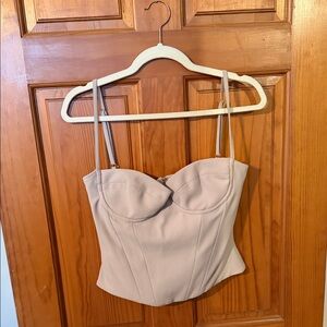 House of CB Cream Bustier Top